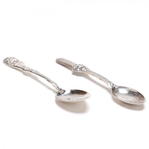 two-princeton-sterling-silver-souvenir-spoons