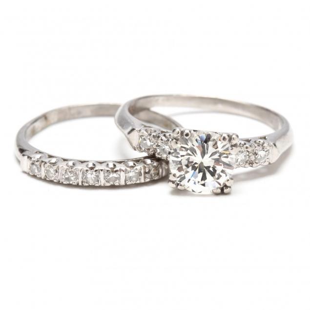 vintage-platinum-diamond-wedding-set