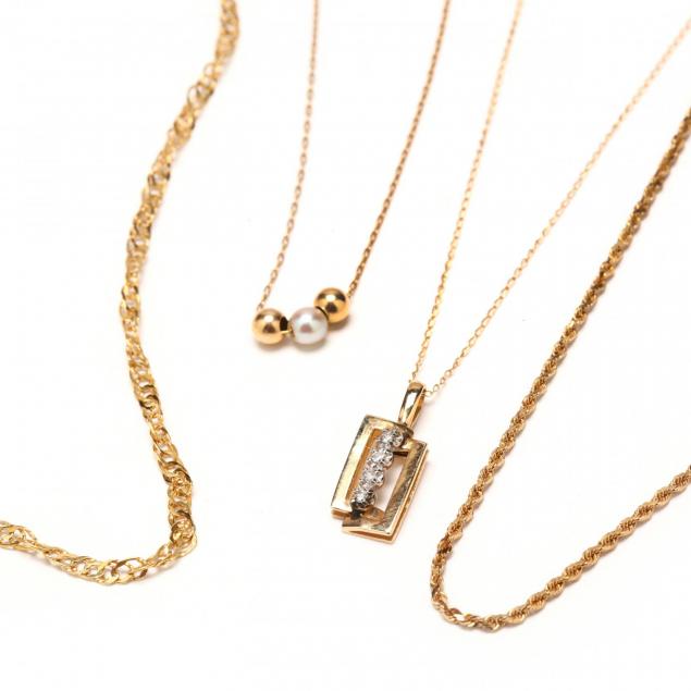 four-14kt-gold-necklaces