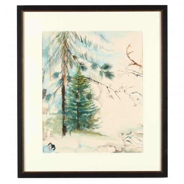 irene-hodes-newman-mo-ny-1900-1982-winter-woods