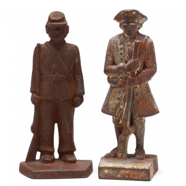 two-american-solider-cast-iron-doorstops