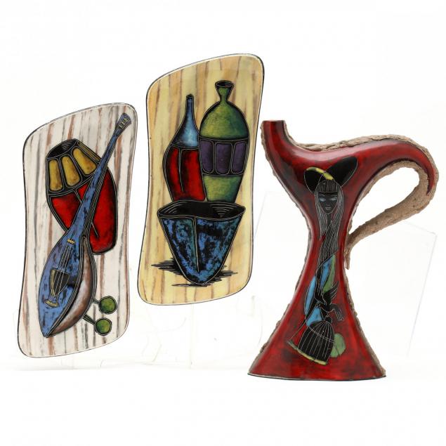 three-pieces-of-signed-italian-pottery