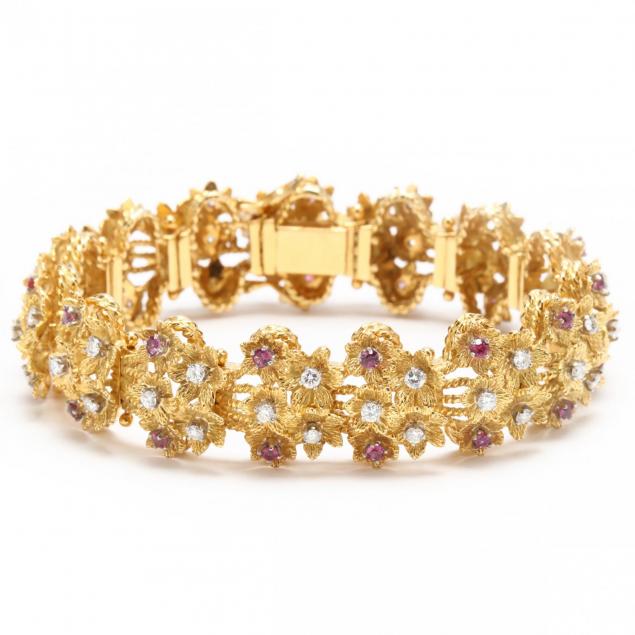 18kt-gold-diamond-and-ruby-bracelet