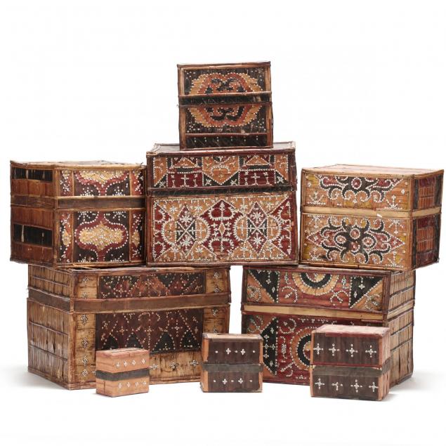 collection-of-ten-antique-decorative-nesting-boxes