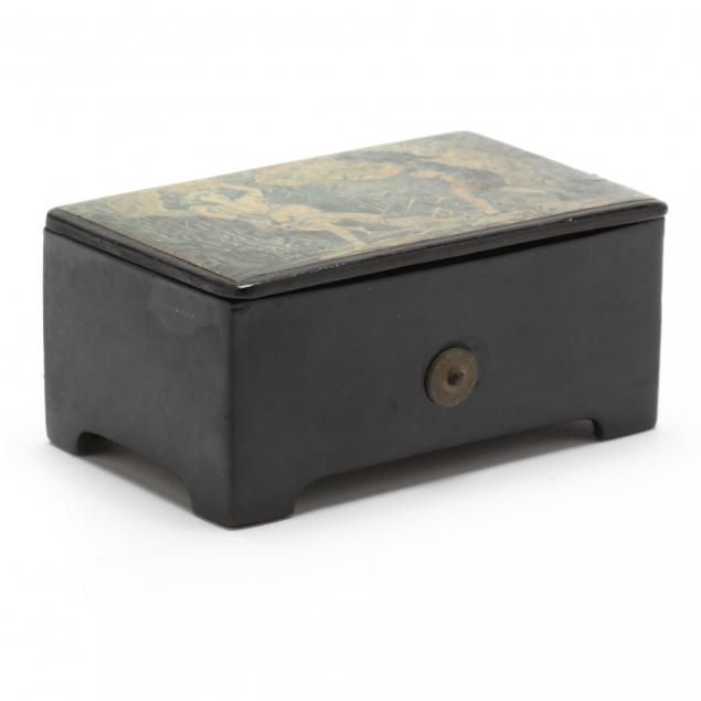 an-antique-miniature-papier-mache-cylinder-music-box