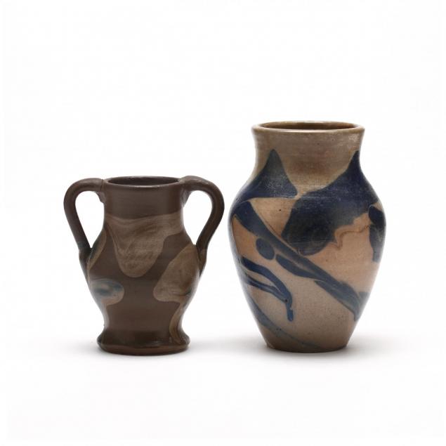 two-c-r-auman-vases-c-b-masten-glazed
