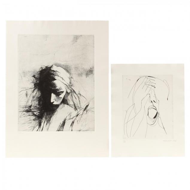 two-etchings-with-faces-hershon-and-polonsky