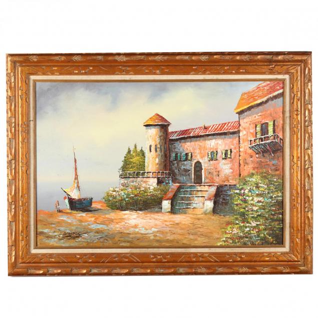 a-large-contemporary-mediterranean-harbor-painting