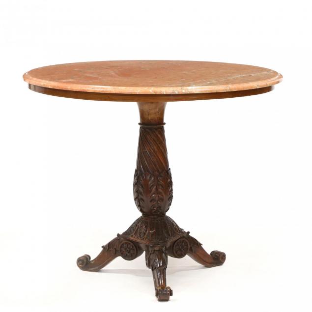 antique-french-carved-marble-top-parlour-table