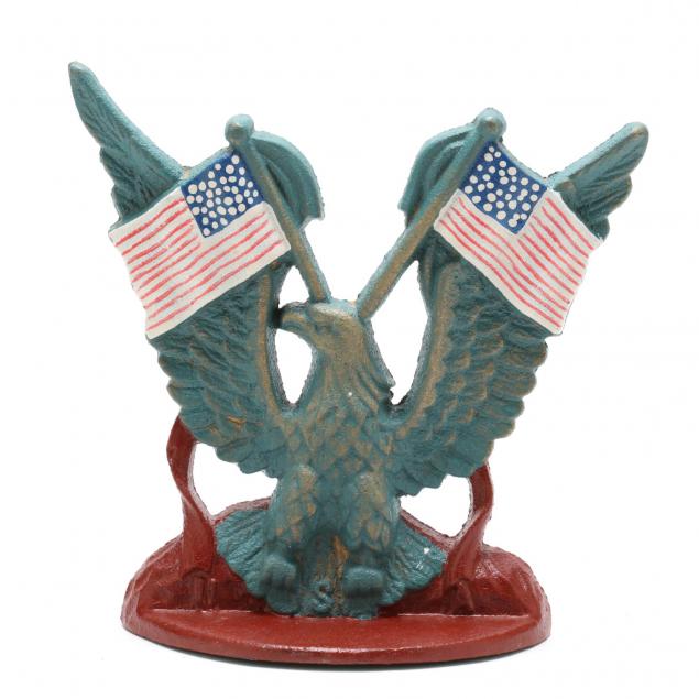 vintage-painted-cast-iron-american-eagle-doorstop