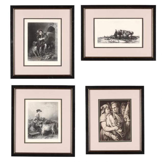 four-antique-framed-prints-after-famous-paintings