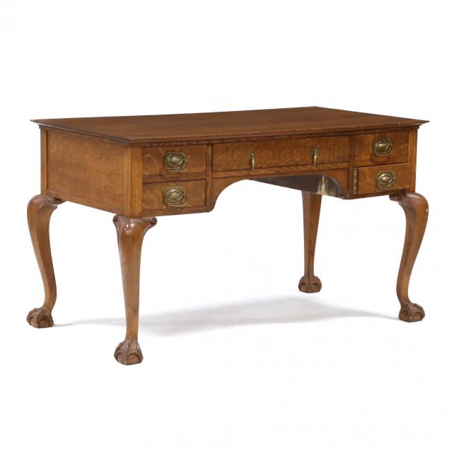 edwardian-oak-writing-desk