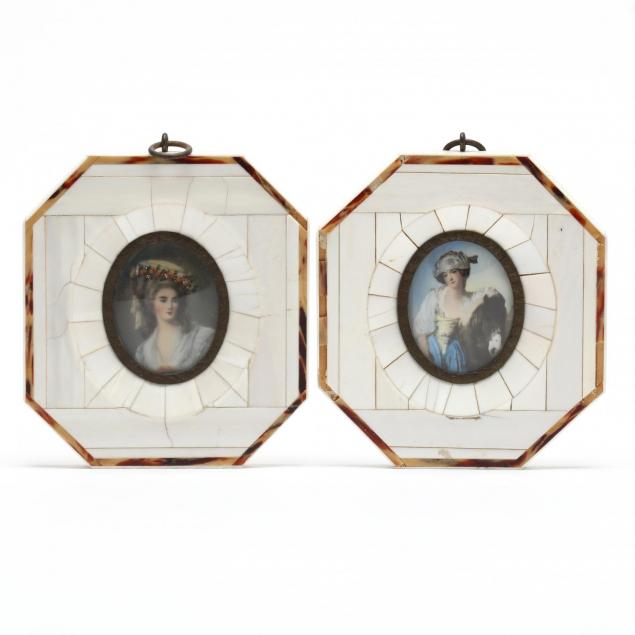 a-pair-of-18th-century-style-portrait-miniatures
