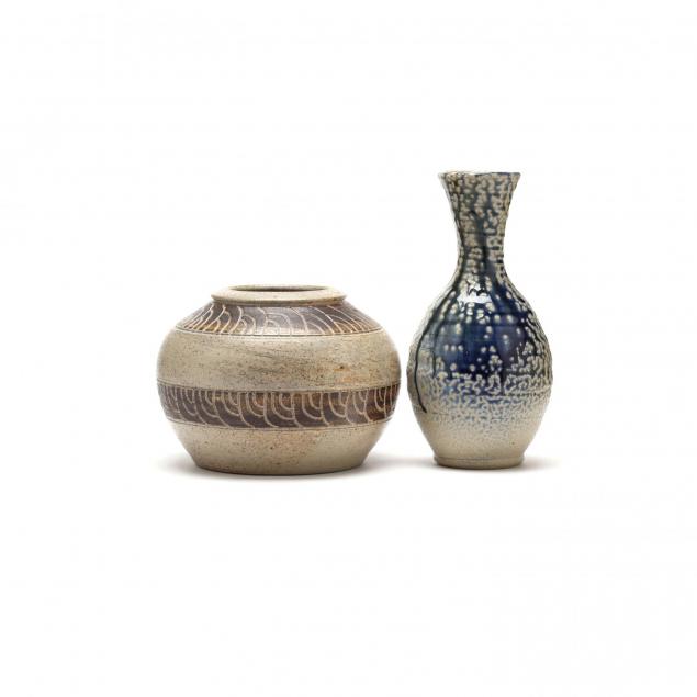 two-ben-owen-iii-salt-glazed-vases