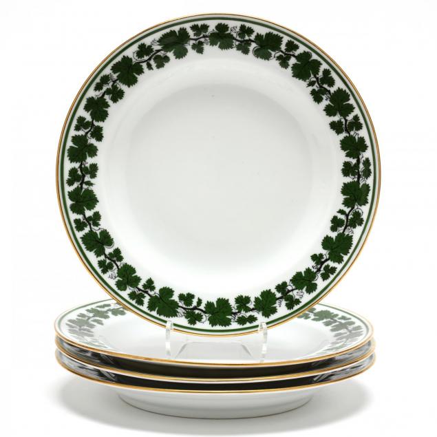 a-set-of-four-meissen-full-green-vine-dessert-pie-plates