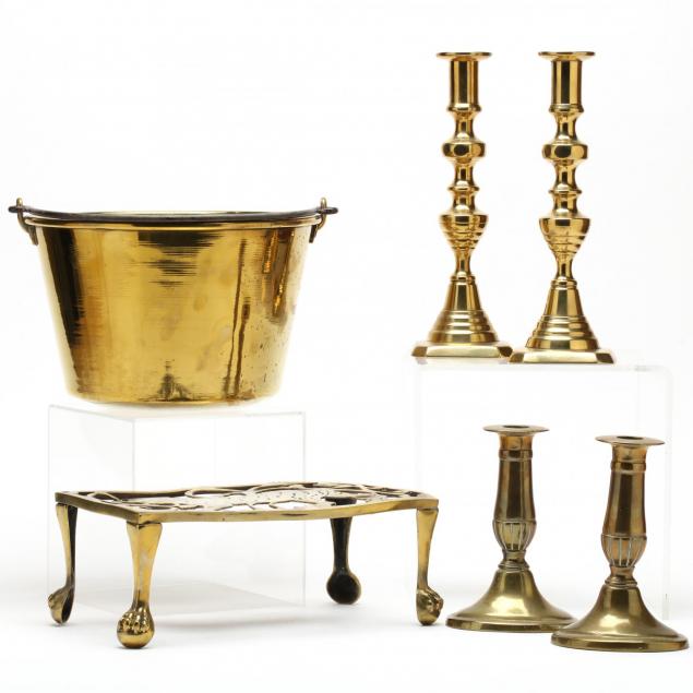 collection-of-antique-brassware