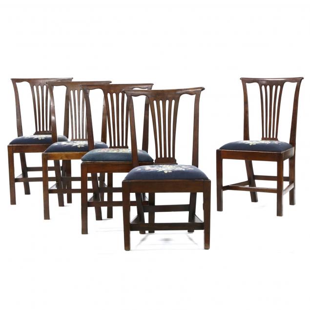 set-of-five-similar-irish-chippendale-mahogany-dining-chairs
