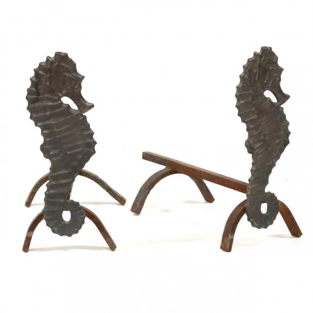 art-deco-pair-of-seahorse-andirons