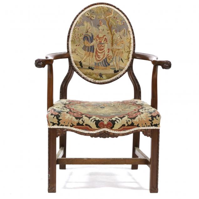 unusual-chippendale-style-carved-arm-chair