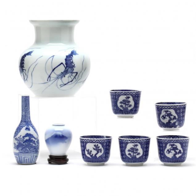 asian-blue-and-white-porcelain-grouping
