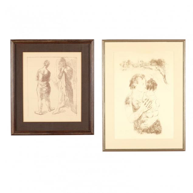 two-prints-moses-soyer-and-alexander-dobkin