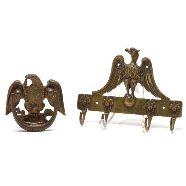 two-brass-architectural-items