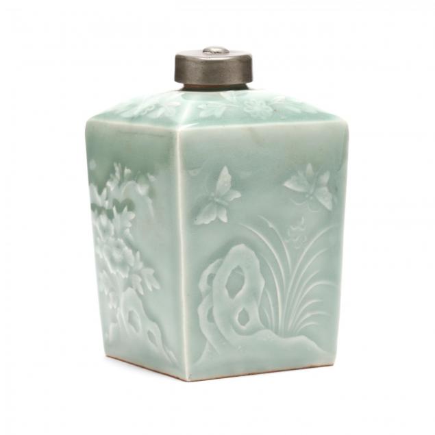 a-japanese-celadon-square-tea-caddy