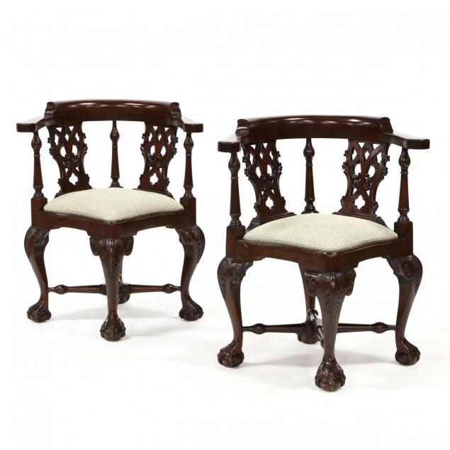 georgian-furnishing-pair-chippendale-style-corner-chairs