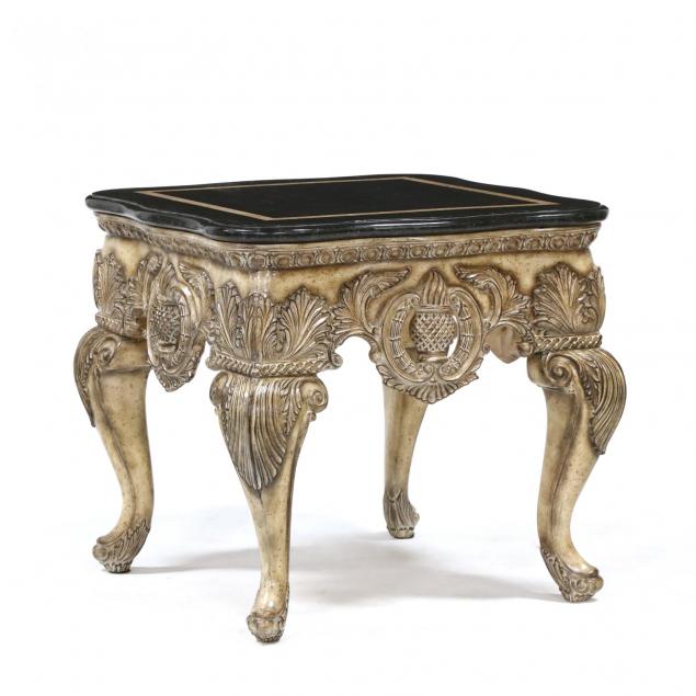 continental-carved-and-painted-stone-top-side-table