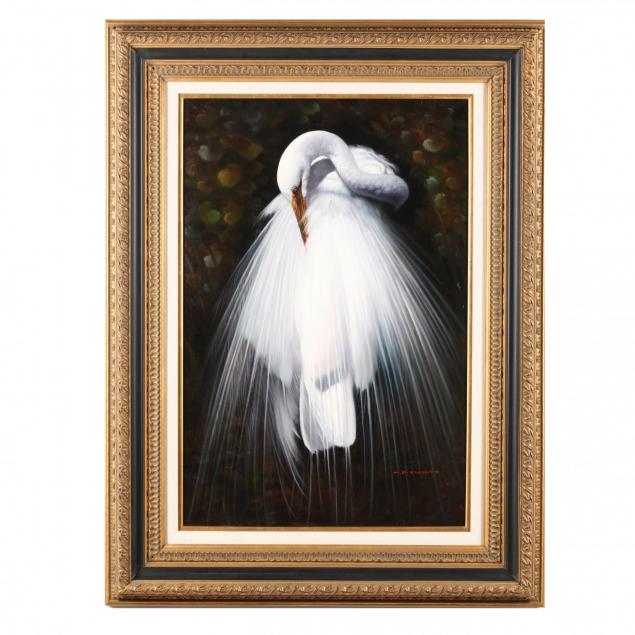 m-p-elliott-20th-century-painting-of-an-egret