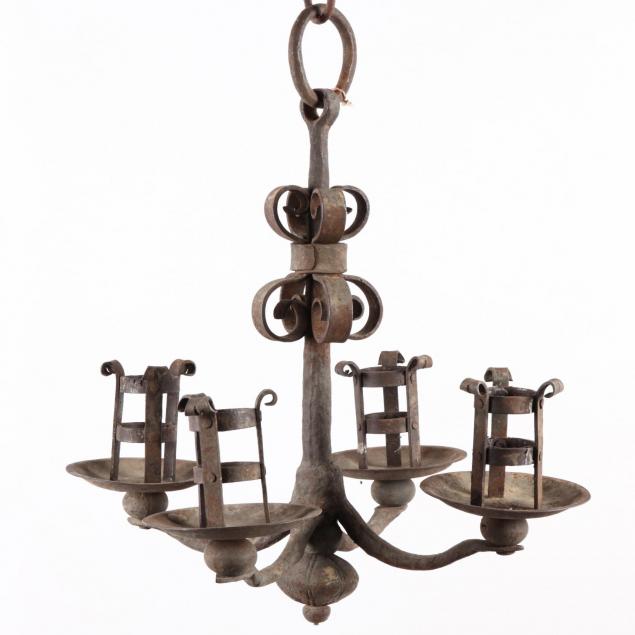 antique-spanish-style-wrought-iron-chandelier