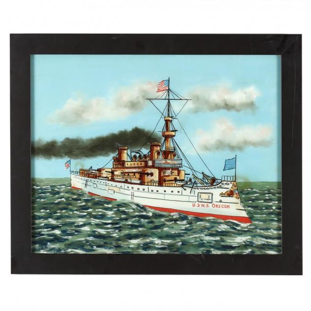 reverse-glass-painting-of-the-uss-oregon