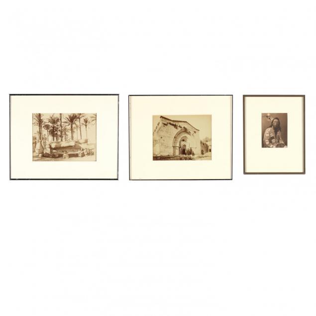 group-of-three-framed-vintage-photographs-one-by-felix-bonfils