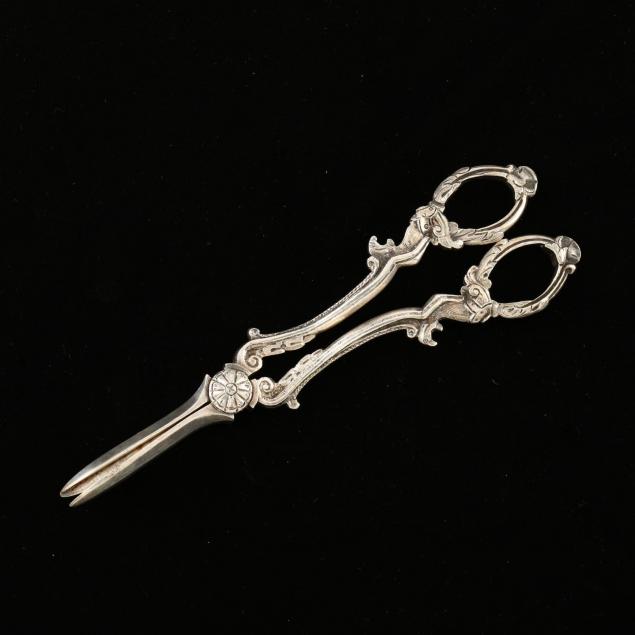 a-pair-of-antique-silverplate-grape-shears