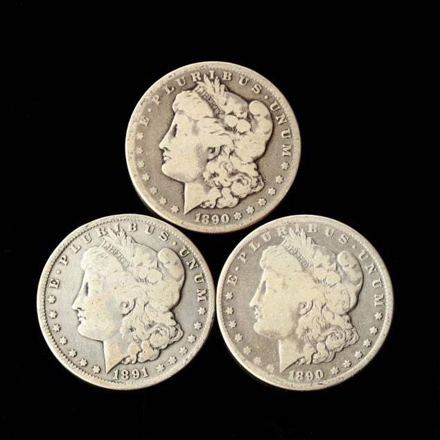 three-carson-city-morgan-silver-dollars