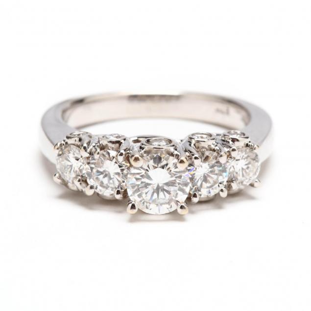 14kt-white-gold-five-stone-diamond-ring