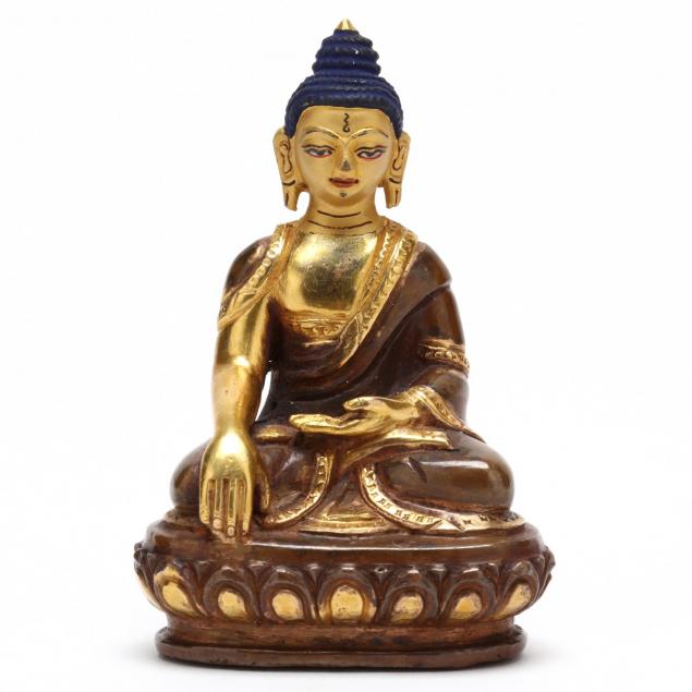a-small-gilded-bronze-sculpture-of-buddha