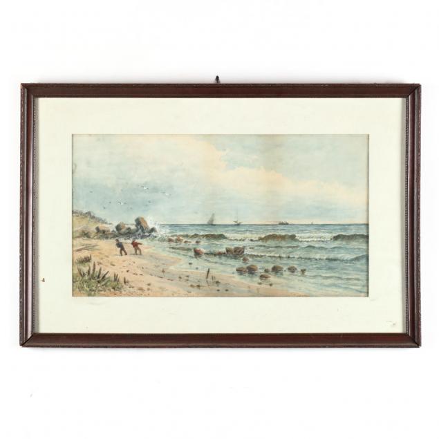an-antique-english-school-watercolor-hauling-in-the-nets