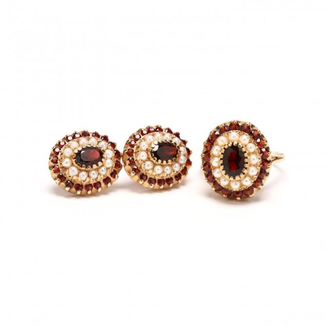 14kt-gold-garnet-and-pearl-suite