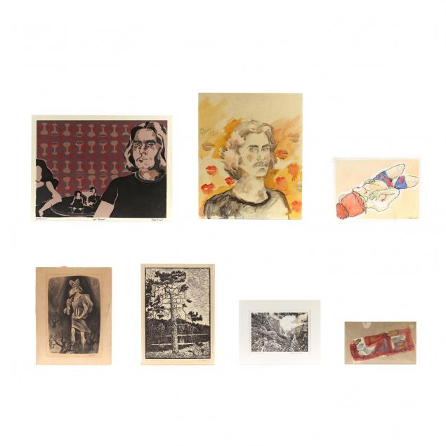 group-of-7-loose-20th-century-prints-drawings-and-a-photograph