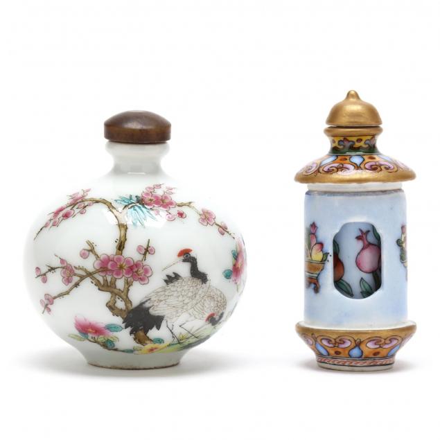 two-chinese-hand-painted-bottles