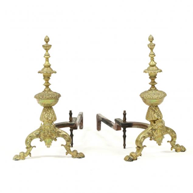 pair-of-continental-brass-andirons