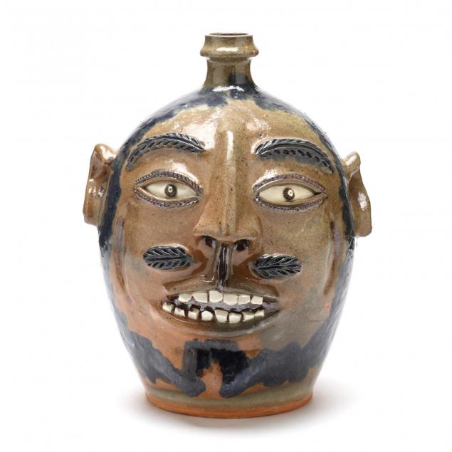 nc-folk-pottery-billy-ray-hussey-face-jug