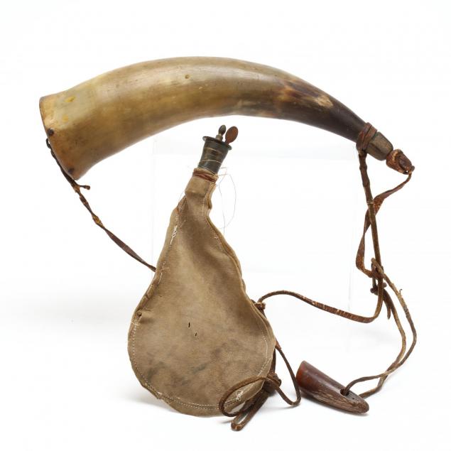 powder-horn-and-hide-flask