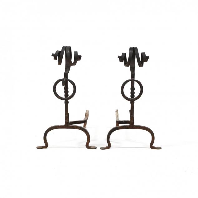 pair-of-spanish-style-andirons