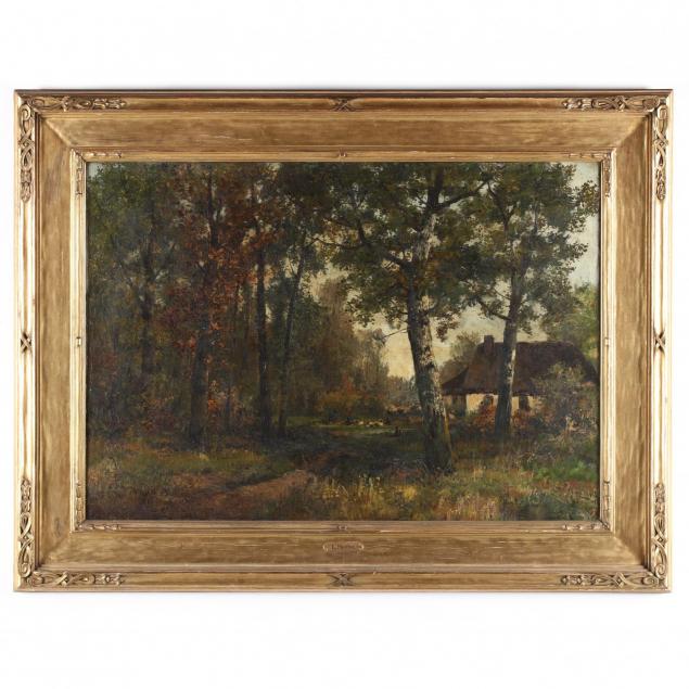 louis-remy-matifas-fr-1847-1896-a-woodland-cottage