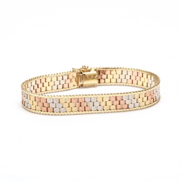 14kt-tri-color-gold-bracelet-italy