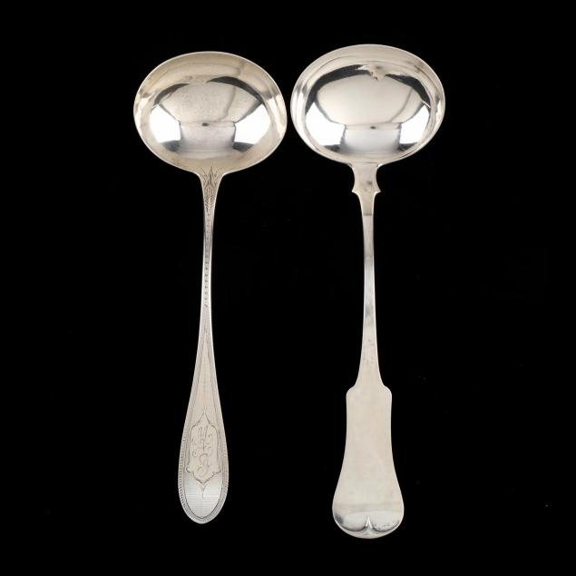 two-american-coin-silver-soup-ladles