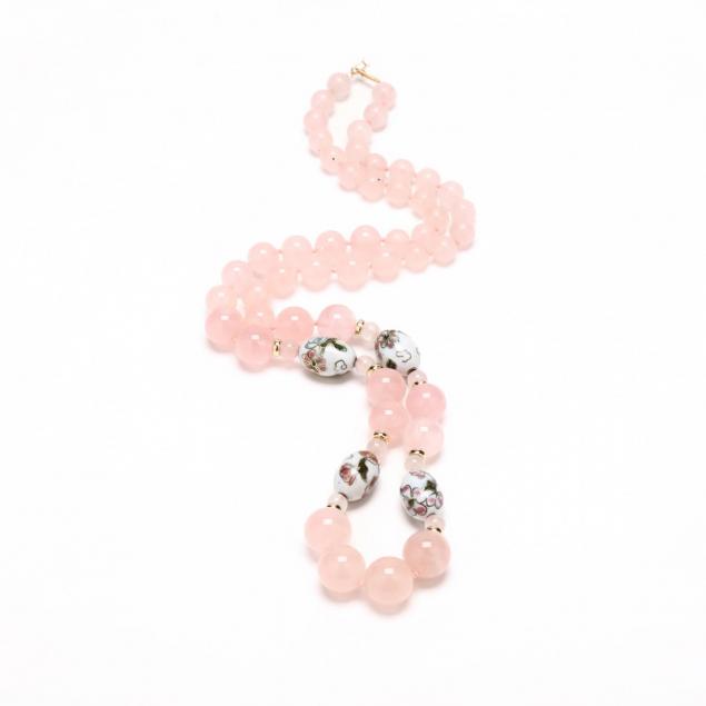 rose-quartz-and-closionne-bead-necklace