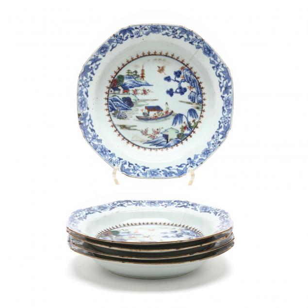 five-matched-chinese-export-porcelain-bowls